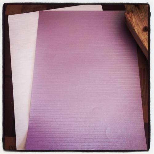 Lot de 2 feuilles de scrapbooking avec motifs satiné mauve 