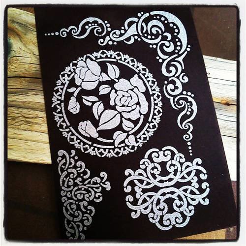 Transferts roses marron ... aspect velours-- neuf 