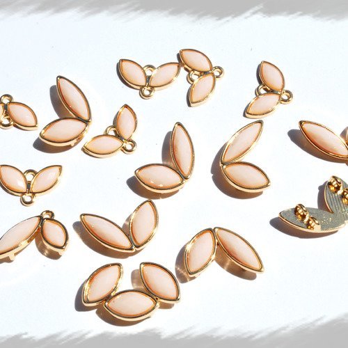 Intercalaires perles fantaisies/métal doré 