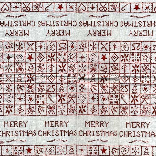 Mouchoir papier noël - motifs points de croix
