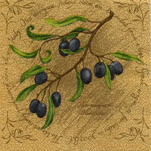 A. serviette papier olives de provence n°4 