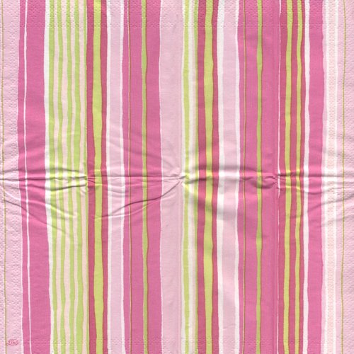 Mouchoir papier rayures roses et vertes