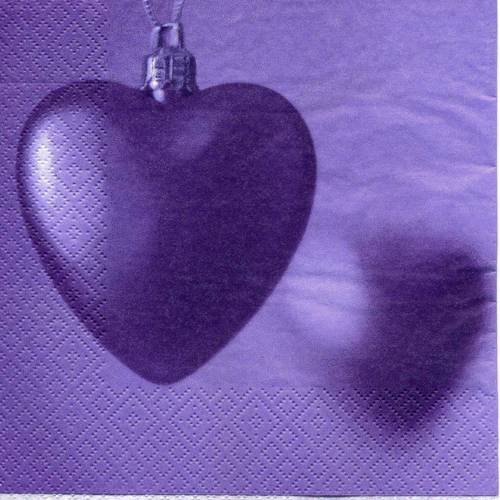 A. serviette papier joli coeur violet 