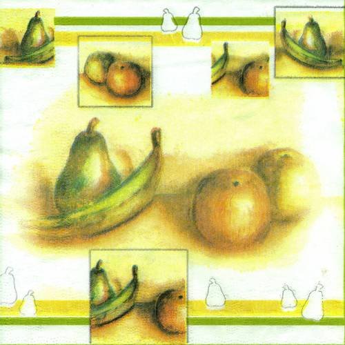 A. serviette papier  pommes, poires, bananes 