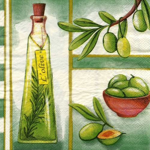 A. serviette papier olives de provence n°2 