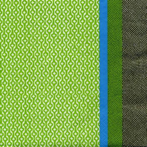 A. serviette papier motifs géométriques verts 