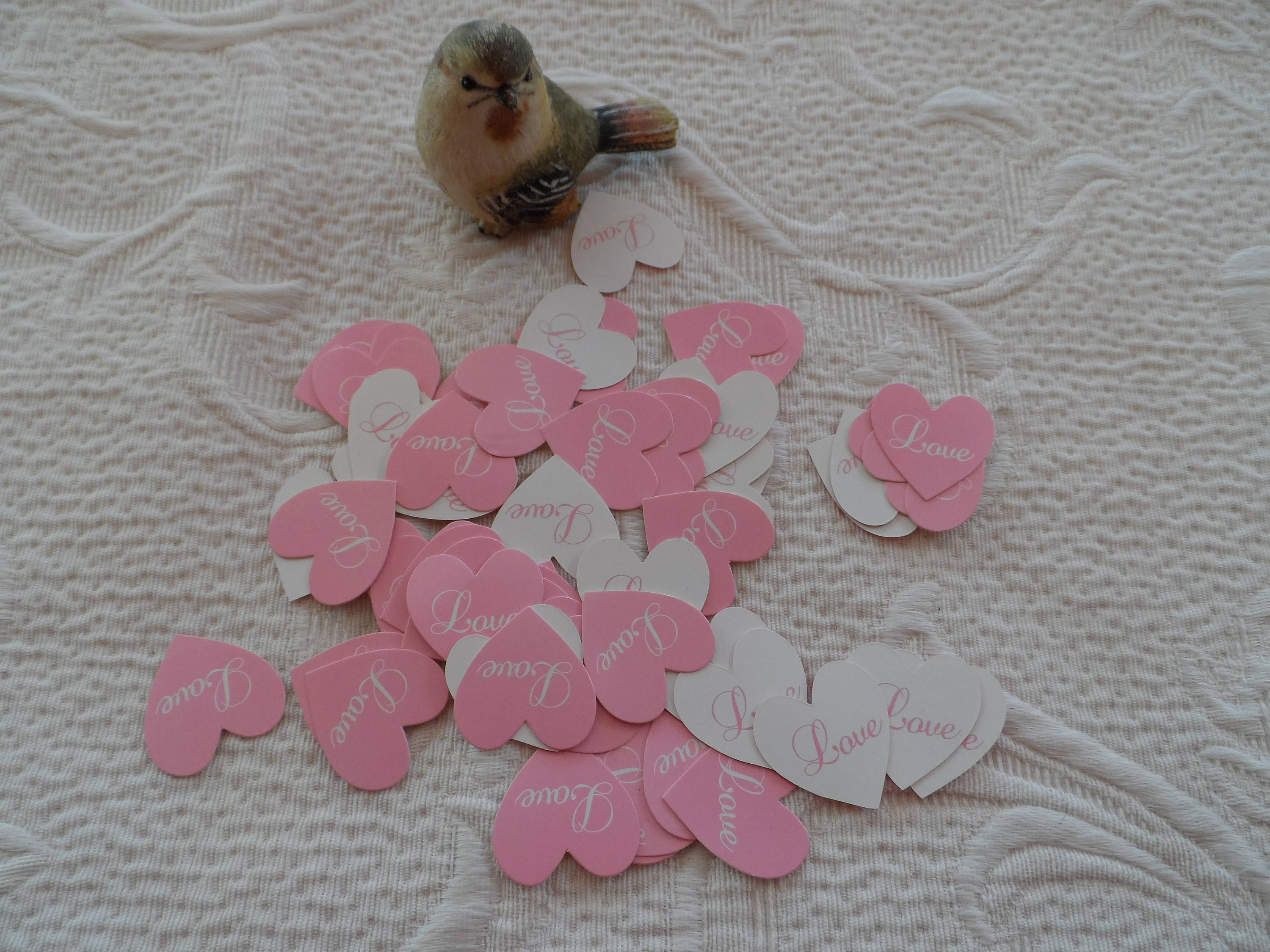 Confettis Coeur Rose Recto Blanc Inscription Love Paillettes Deco Sequins Theme Mariage Bapteme Fille Anniversaire Un Grand Marche