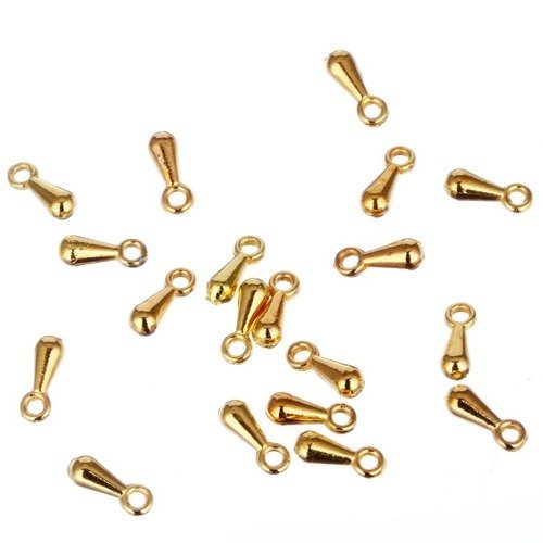 Lot 100 Breloques Bronze Gouttelette 7x3mm SC15080