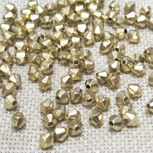 Perle toupie dorée - 4mm x20