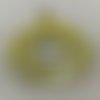 Pendentif femme en cuir véritable jaune vernis pour bouton pression interchangeable de 18mm
