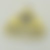 Pendentif femme en cuir véritable jaune vernis motif fleur pour bouton pression interchangeable de 18mm