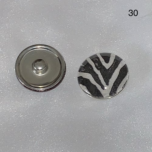 1 maxi bouton pression 30mm imprimé série liberté motif 30