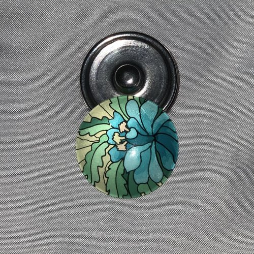 1 maxi bouton pression 30mm série fleurs vintage 2