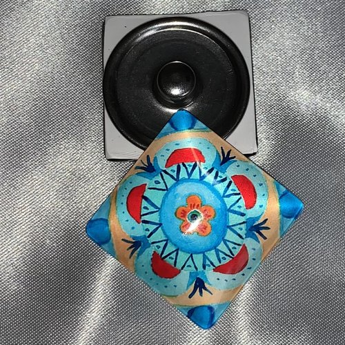 1 maxi bouton pression carré 30mm série mandala 2 motif 3