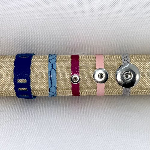 Interchangeable : bracelet femme artisanal en cuir avec 2 habillages différents
