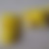 X 1 pince clip crocodile/attache tétine jaune plastique 42 x 15 mm