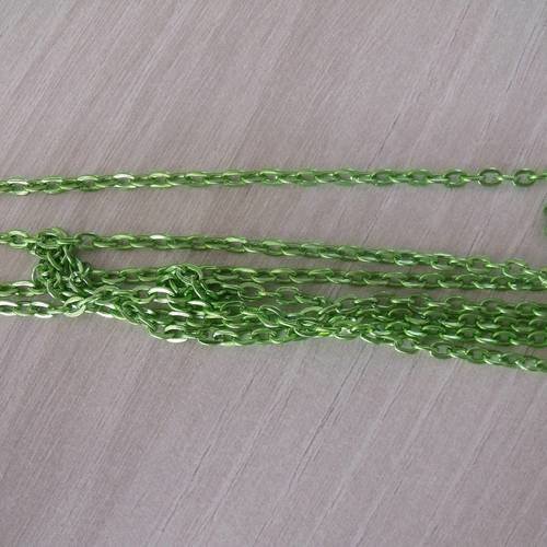 X 1 mètre de chaîne à maille en métal vert clair 