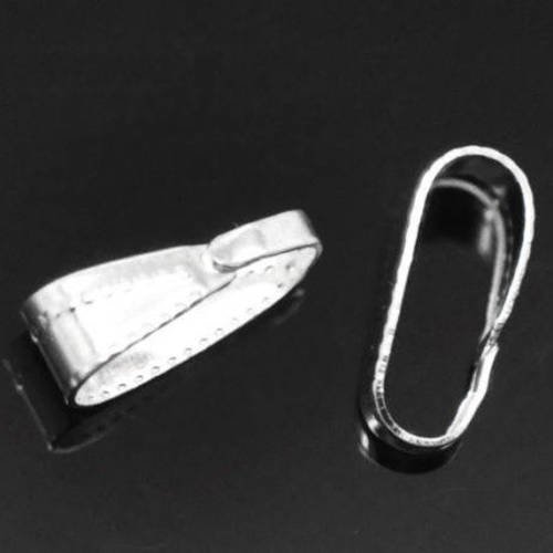 X 50 attaches bélières pendentifs en métal argenté 11 x 4 mm 