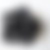 X 1 grosse perle fleur noir en pâte polymère 40 mm 