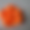 X 1 grosse perle fleur orange en pâte polymère 40 mm 