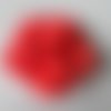 X 1 grosse perle fleur rouge en pâte polymère 40 mm 