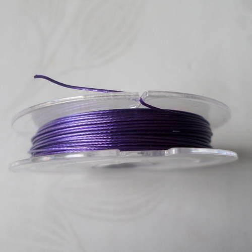 X 1 bobine de 10 mètres de fil d'acier violet pour création 0,45 mm 