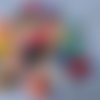 X 1 lot de 24 mixte cabochons résine multicolore 14,5 mm 
