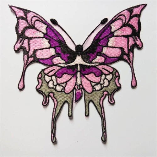X 1 applique guipure en forme de papillon multicolore  p60