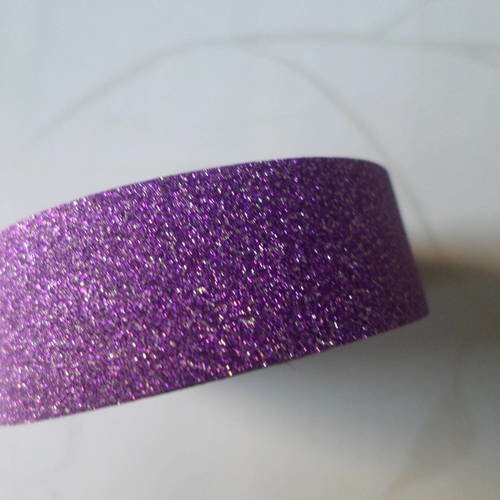 X 10 mètres de rubans adhésif violet pailleté masking tape repositionnable 15 mm 