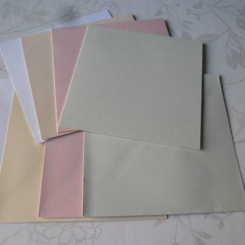 X 8 cartes double de luxe+8 enveloppes assorties effet pailleté 15 x 15 cm/16 x 16 cm 
