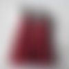 X 2 pendentifs pompons suédine rouge gland plastique argenté 6 cm 
