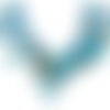 X 1 guipure dentelle floral venise ton bleu à coudre polyester 41 x 33 cm a5 
