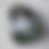 X 1 bouton pression(bijou)rond en verre motif cheval blanc 18 mm 