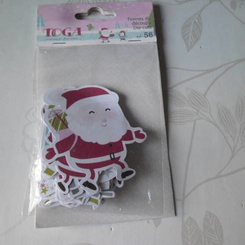 X 1 pochette toga de +/-56 formes de découpe die-cuts noel 