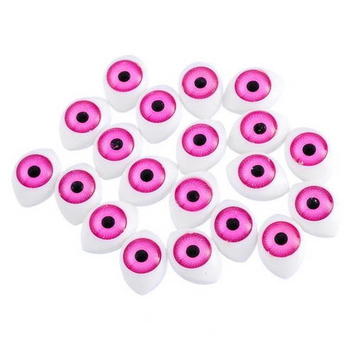 X 6 yeux rose pour poupée matière plastique 16 x 11 cm 