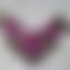 X 1 guipure col,encolure dentelle fleur relief ton mauve à coudre 26 x 22 cm 