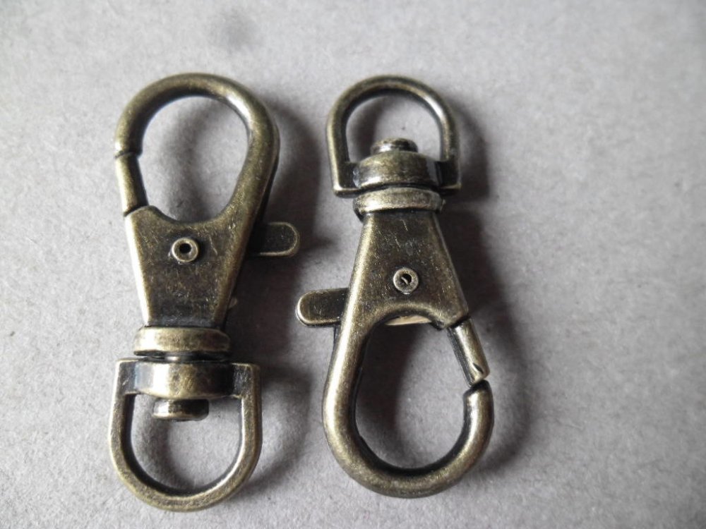 4 Mousquetons en métal Noir Porte-clés Mousqueton Amovible,Attache