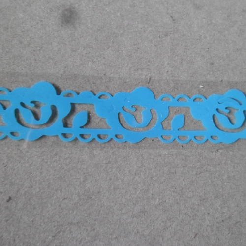 X 1 mètre de ruban adhésif bleu motif fleur masking tape repositionnable 15 mm 