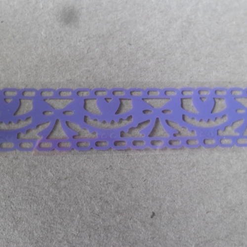 X 1 mètre de ruban adhésif violet motif coeur/nœud masking tape repositionnable 15 mm 