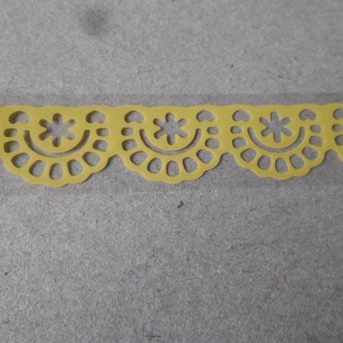 X 1 mètre de ruban adhésif jaune motif fleur masking tape repositionnable 15 mm 