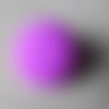X 1 bouton pression(bijou)rond résine violet métal argenté 18 mm 