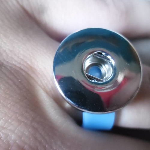 X 1 support de bague anneau bleu plateau pour bouton pression réglable argenté 8 cm 