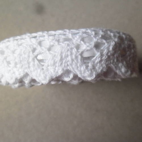 X 1,70 mètre ruban adhésif dentelle blanche coton ajouré repositionnable 1,5 cm 