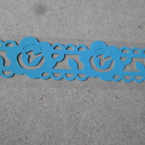 X 1 mètre ruban adhésif masking tape dentelle motif fleur bleu 15 mm 