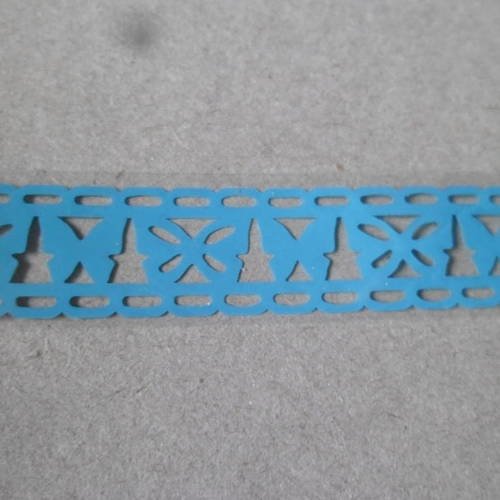 X 1 mètre ruban adhésif masking tape dentelle motif papillon bleu 15 mm 
