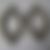 X 10 pendentifs/supports de camée ovale à motif bronze 4,3 x 2,4 cm 