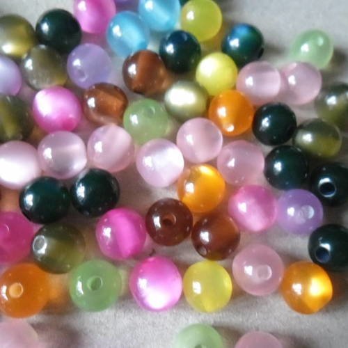 X 20 mixte perles intercalaires rond multicolore 8 mm 
