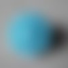 X 1 bouton pression(bijou)rond turquoise motif fleur en résine 20,5 mm 