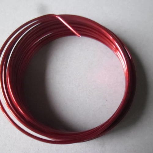 X 5 mètre de fil acier inoxydable couleur rouge 2 mm 