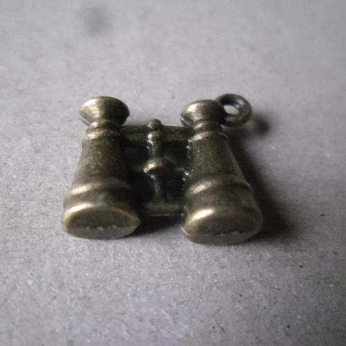 X 3 pendentifs/breloque en forme de jumelle bronze 15 x 15 mm 